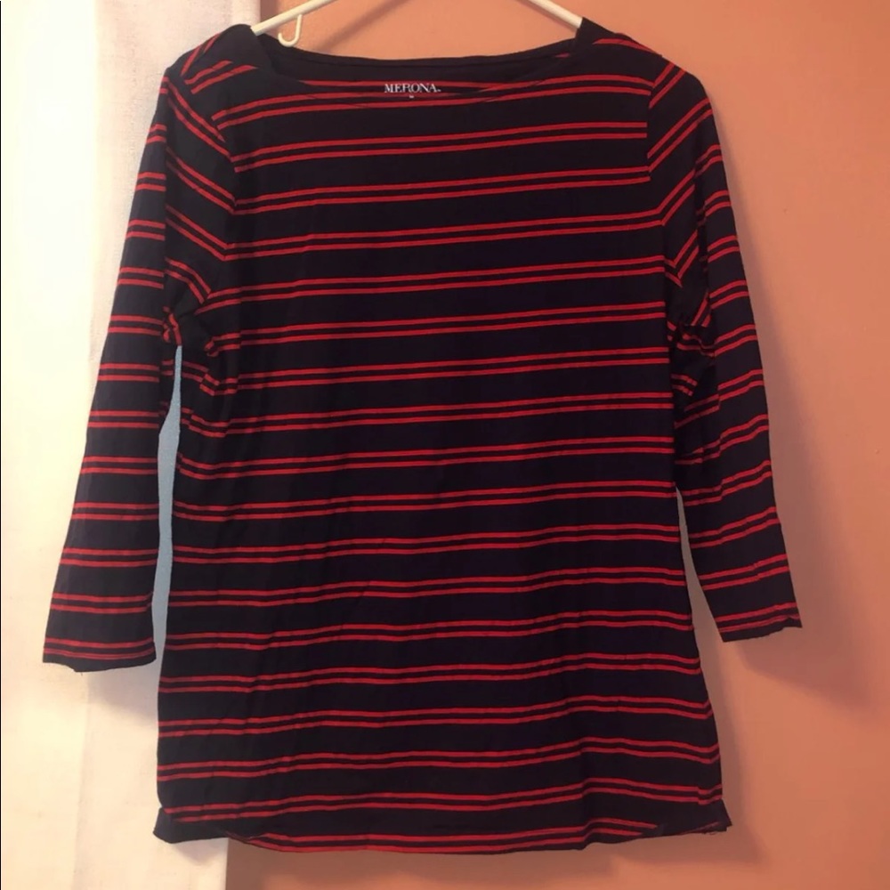 Striped half sleeve shirt
